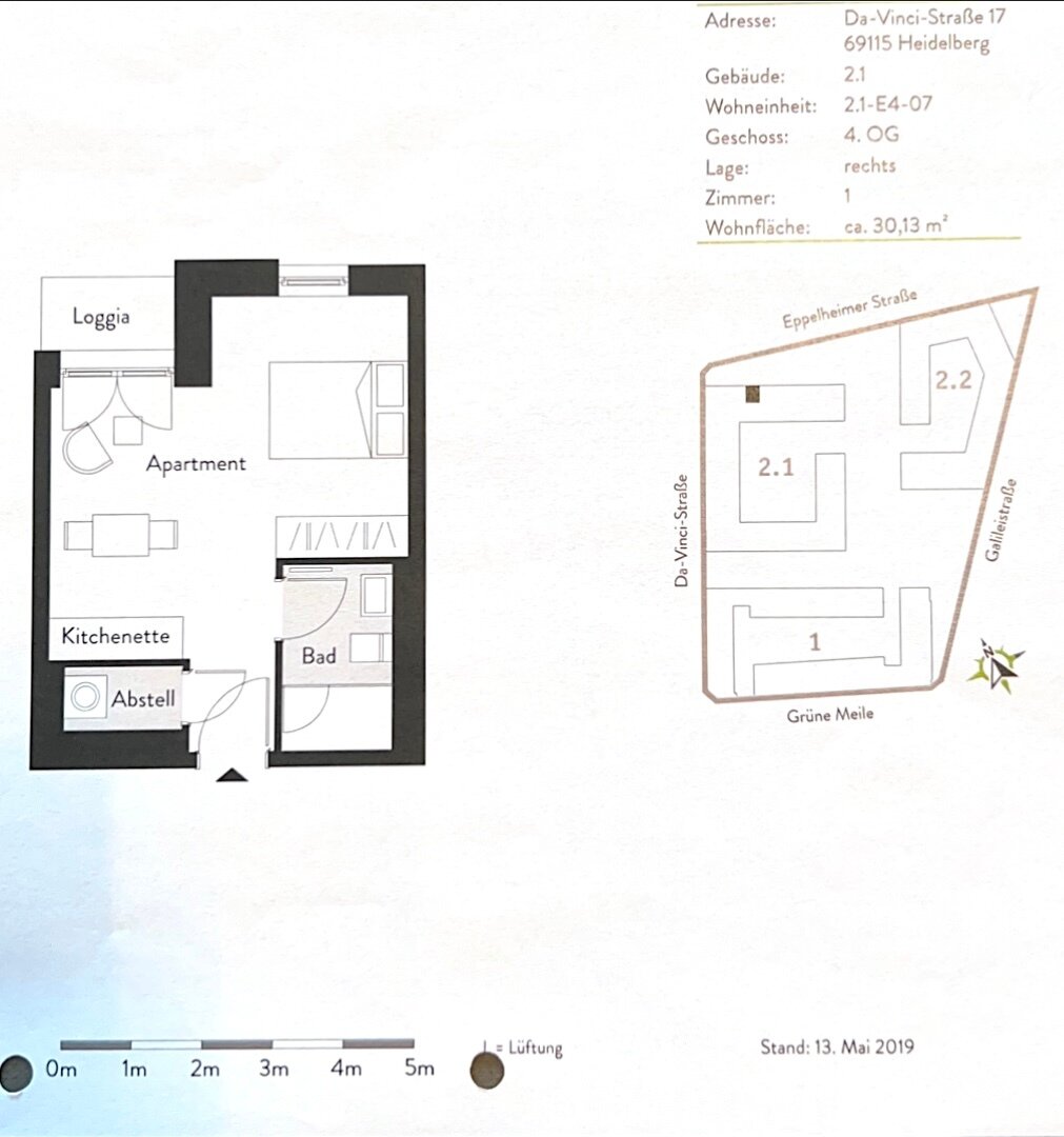 Studio zur Miete 660 € 1 Zimmer 29,5 m²<br/>Wohnfläche 4.<br/>Geschoss 01.02.2025<br/>Verfügbarkeit Bahnstadt - West Heidelberg 69115