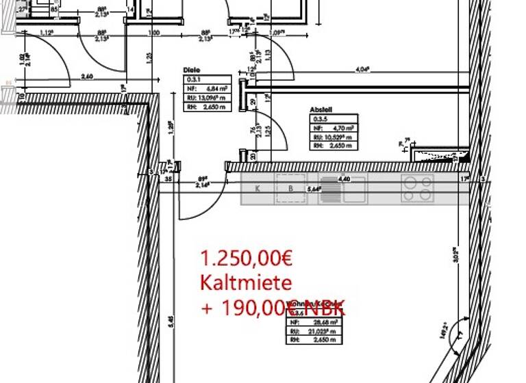 Studio zur Miete 990 € 3 Zimmer 80,6 m² Alexandrinenstraße 35 Paulsstadt Schwerin 19055