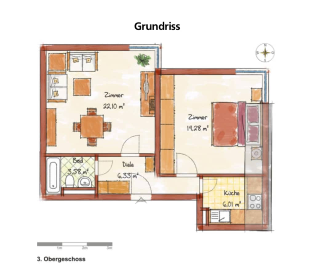 Wohnung zur Miete Wohnen auf Zeit 1.400 € 2 Zimmer 60 m²<br/>Wohnfläche 01.01.2025<br/>Verfügbarkeit Hauptstrasse Kernaltstadt Heidelberg 69117