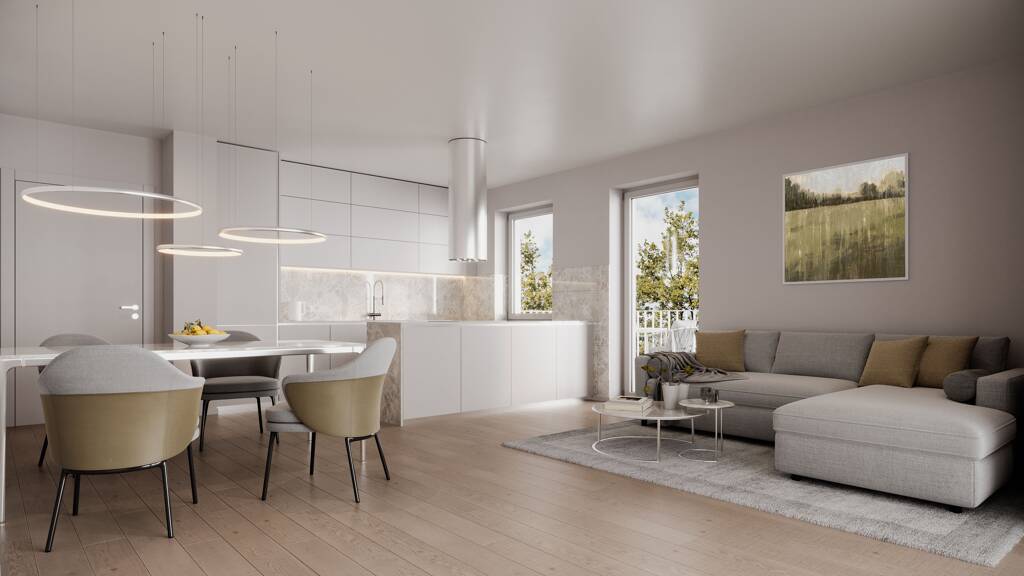 Wohnung zum Kauf - Erstbezug provisionsfrei 649.500 € 3 Zimmer 76,6 m² 1. Geschoss Klausenberg 13 Göggingen Augsburg 86199