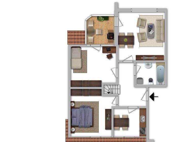 Wohnung zur Miete 556 € 3 Zimmer 73,7 m² frei ab 01.05.2026 Kirschweg 52, WE 29, 39291 Möser Möser 39291
