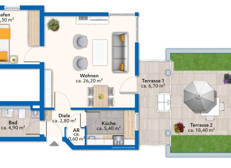 Wohnung zum Kauf 280.000 € 2 Zimmer 60 m² 1. Geschoss Naurod Wiesbaden / Naurod 65207