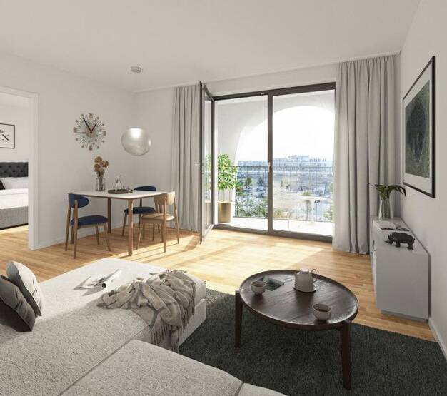 Wohnung zur Miete 1.457 € 2 Zimmer 54,2 m² 14. Geschoss frei ab 01.08.2025 Mahatma-Gandhi-Pl. 4 Freiham München 81248