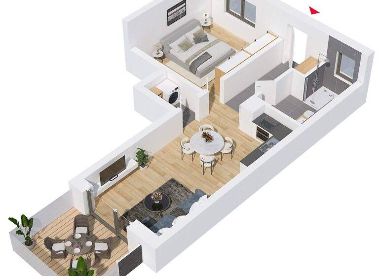 Wohnung zum Kauf - Erstbezug 274.900 € 2 Zimmer 59,2 m² 1. Geschoss Salching 94330