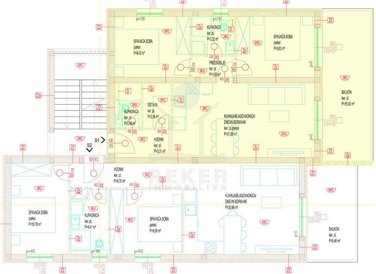 Wohnung zum Kauf - Erstbezug 220.000 € 3 Zimmer 55 m² 1. Geschoss Okrug Gornji 21220