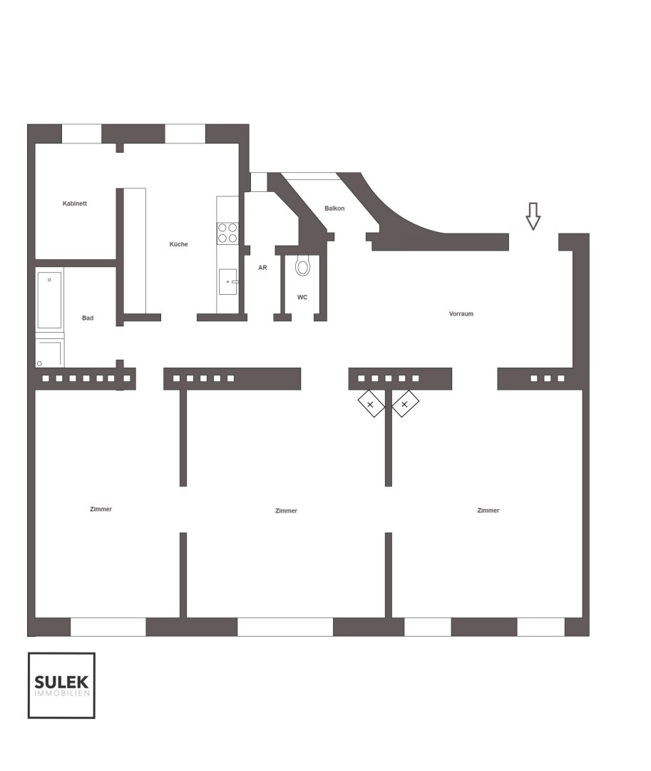 Wohnung zur Miete 2.411 € 3 Zimmer 145,7 m²<br/>Wohnfläche 1.<br/>Geschoss Wien 1040