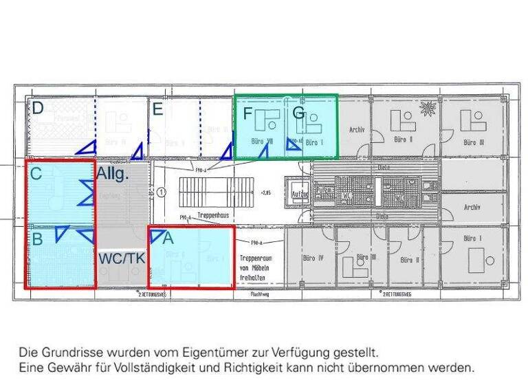 Büro zur Miete provisionsfrei 13,03 € 111 m² Bürofläche teilbar ab 37 m² Plittersdorf Bonn 53173
