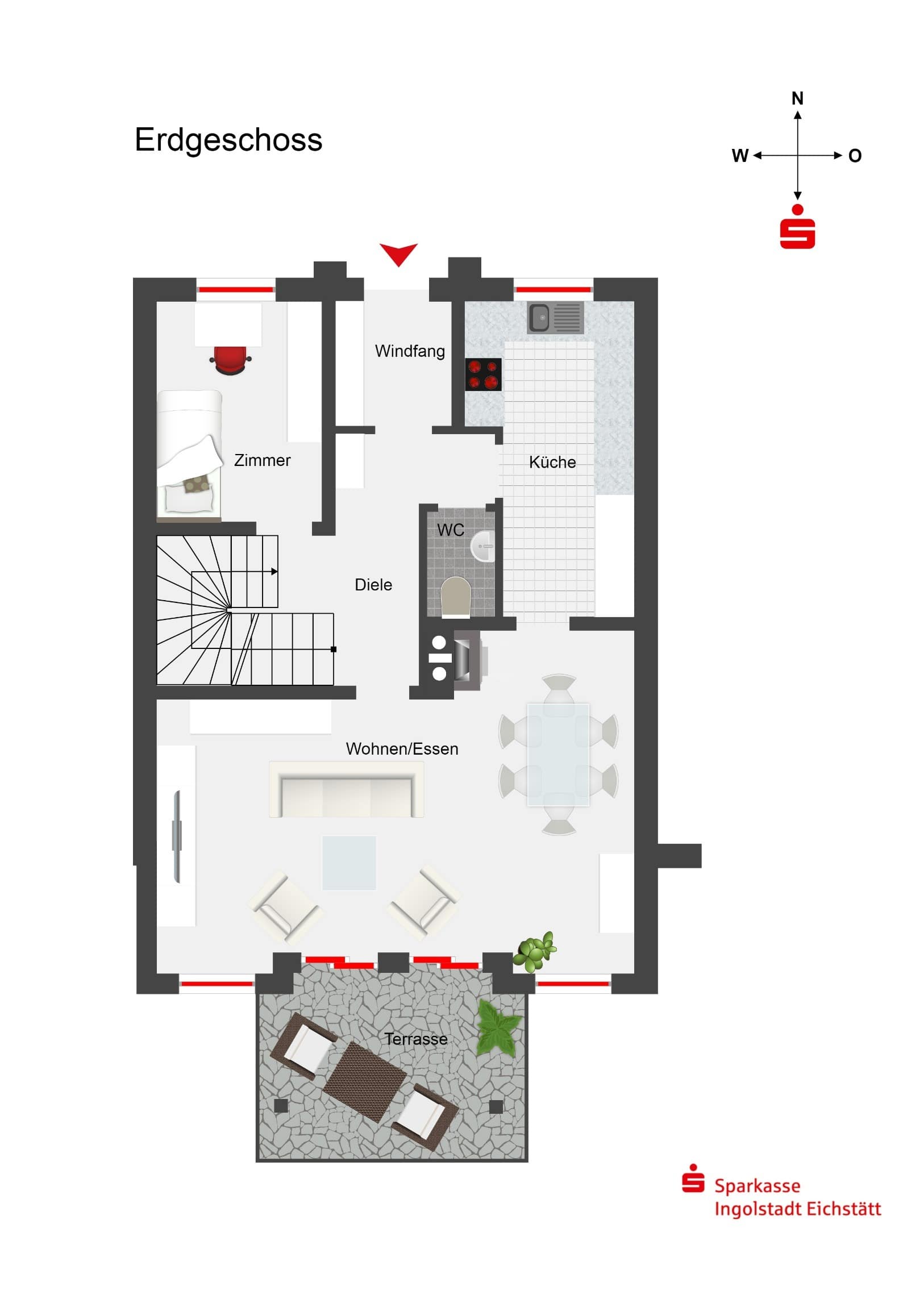 Reihenmittelhaus zum Kauf 549.000 € 5 Zimmer 115 m²<br/>Wohnfläche 240 m²<br/>Grundstück Eitensheim 85117