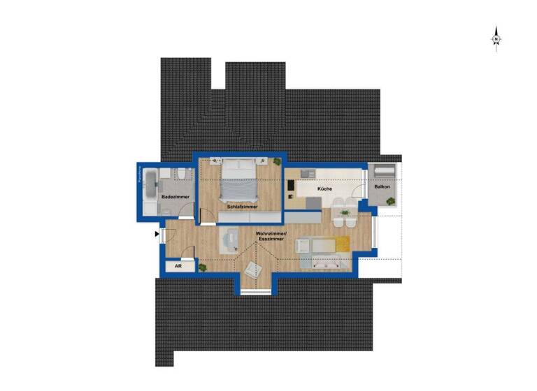 Wohnung zum Kauf 165.000 € 2 Zimmer 58,6 m² Ortsgebiet Ottenhöfen im Schwarzwald 77883