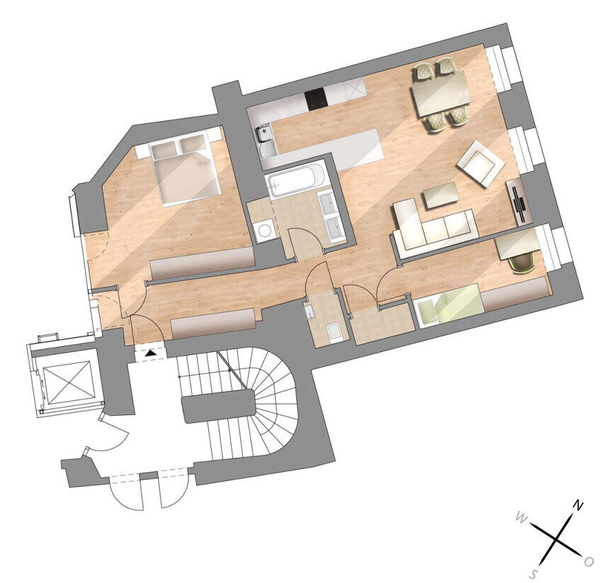 Wohnung zur Miete 1.320 € 3 Zimmer 78,3 m²<br/>Wohnfläche 1.<br/>Geschoss 01.04.2025<br/>Verfügbarkeit Wien 1030