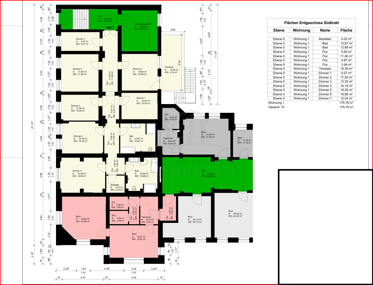 Wohnung zur Miete 2.285 € 7 Zimmer 175,8 m²<br/>Wohnfläche ab sofort<br/>Verfügbarkeit Zum Bahnhof 17 Paulsstadt Schwerin 19053