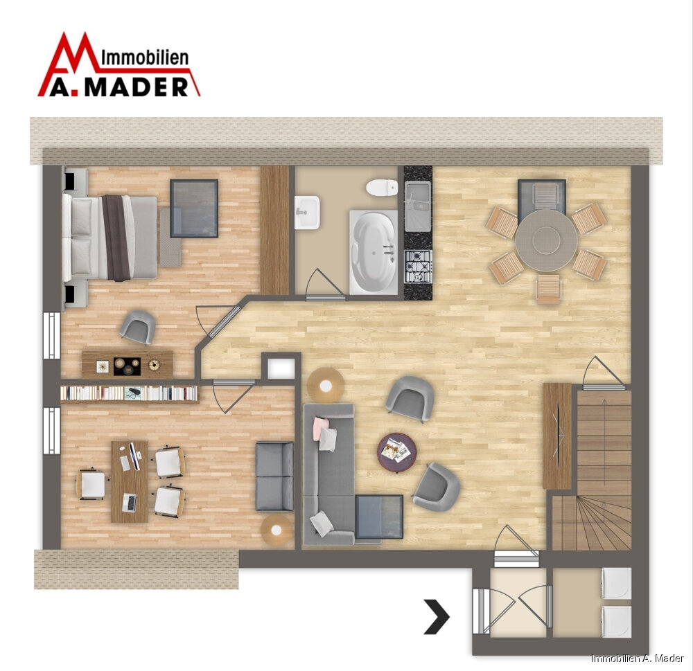 Wohnung zur Miete 675 € 3 Zimmer 75,8 m²<br/>Wohnfläche 1.<br/>Geschoss ab sofort<br/>Verfügbarkeit Stuben Pöttmes 86554