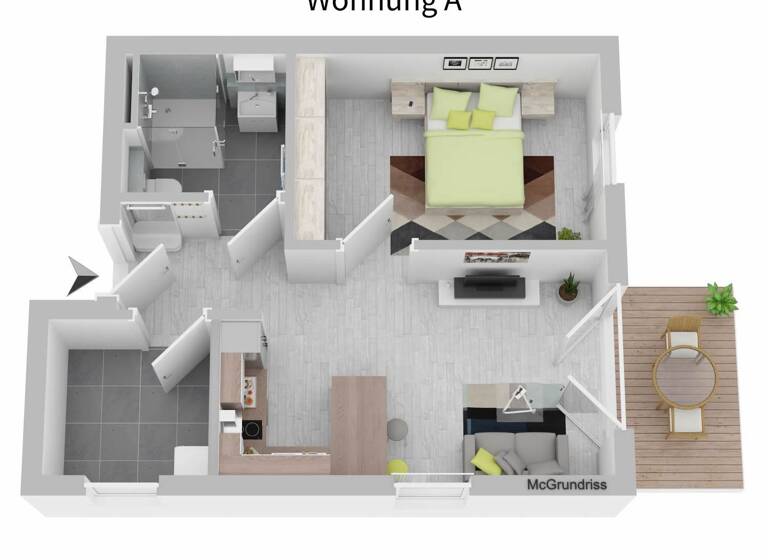 Wohnung zur Miete 600 € 2 Zimmer 40,9 m² Drochtersen 21706