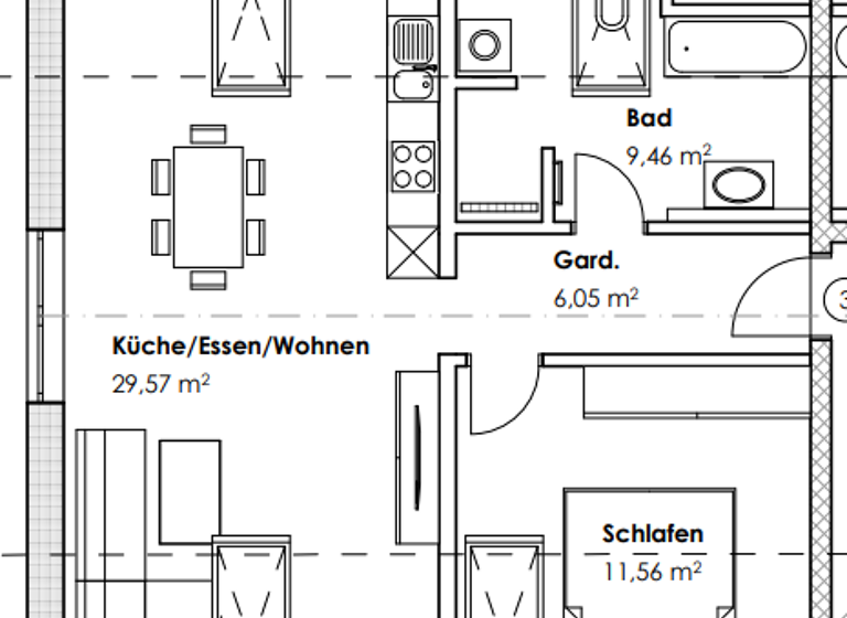 Wohnung zur Miete - Erstbezug 850 € 2 Zimmer 60,7 m² Hörlkofen Wörth 85457