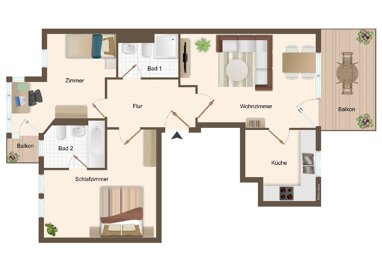 Wohnung zum Kauf 180.000 € 3 Zimmer 74 m² 3. Geschoss Bad Neuenahr Bad Neuenahr-Ahrweiler 53474