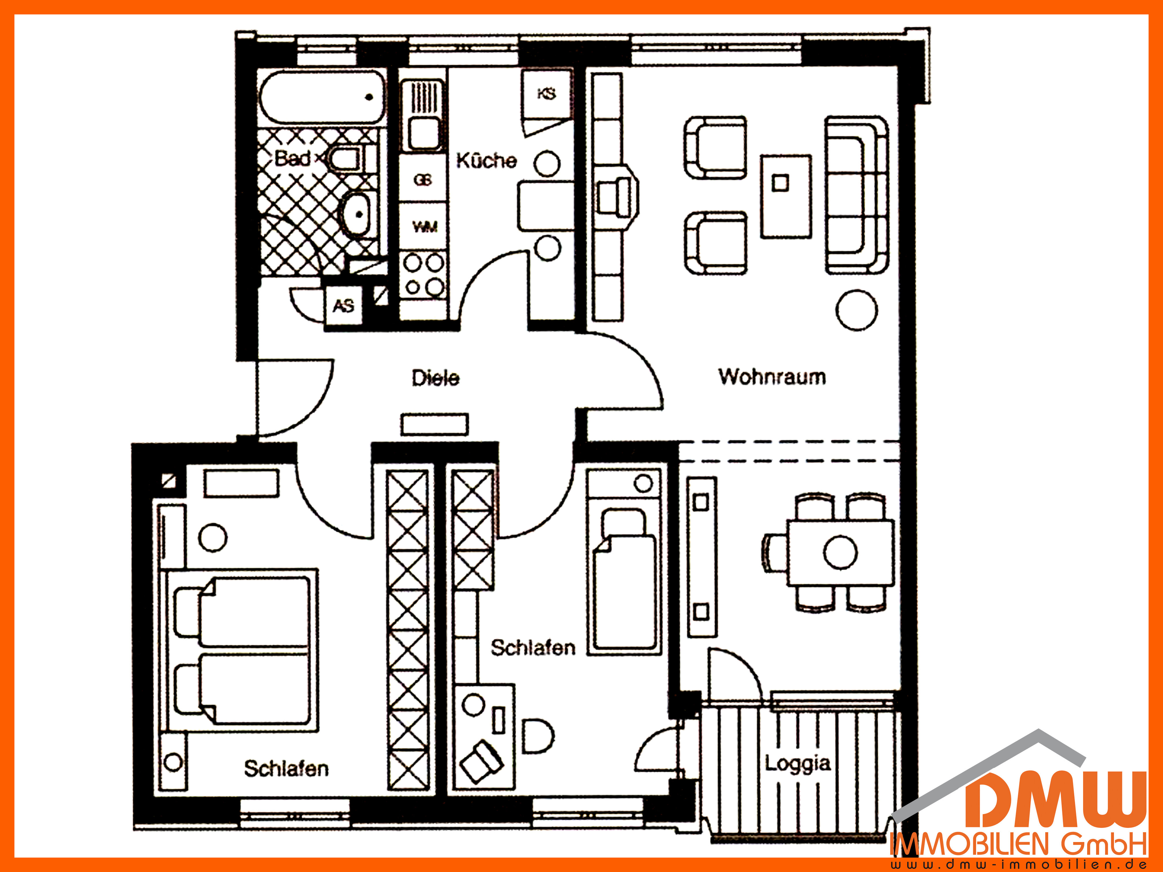 Wohnung zum Kauf provisionsfrei 135.000 € 3 Zimmer 70,2 m²<br/>Wohnfläche 1.<br/>Geschoss Berliner Str. 26 Bad Sobernheim Bad Sobernheim 55566