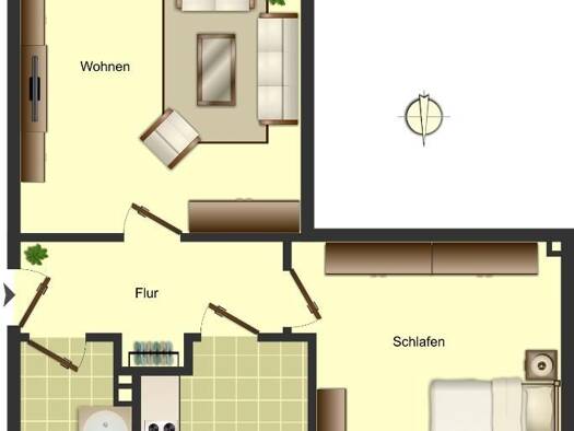 Wohnung zur Miete 539 € 2 Zimmer 52,7 m² 2. Geschoss frei ab 04.09.2026 Niendorfer Weg 19 Ohmstede Oldenburg 26125
