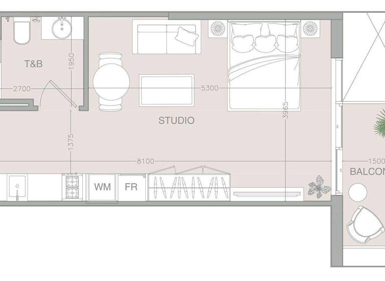 Wohnung zum Kauf provisionsfrei 188.229 € 2 Zimmer 39,8 m² Dubai 00000