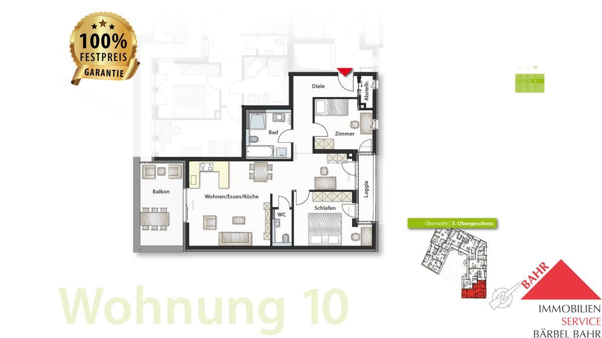 Wohnung zum Kauf provisionsfrei 649.000 € 3 Zimmer 92 m²<br/>Wohnfläche Unterstadt / Galgenberg Böblingen 71034