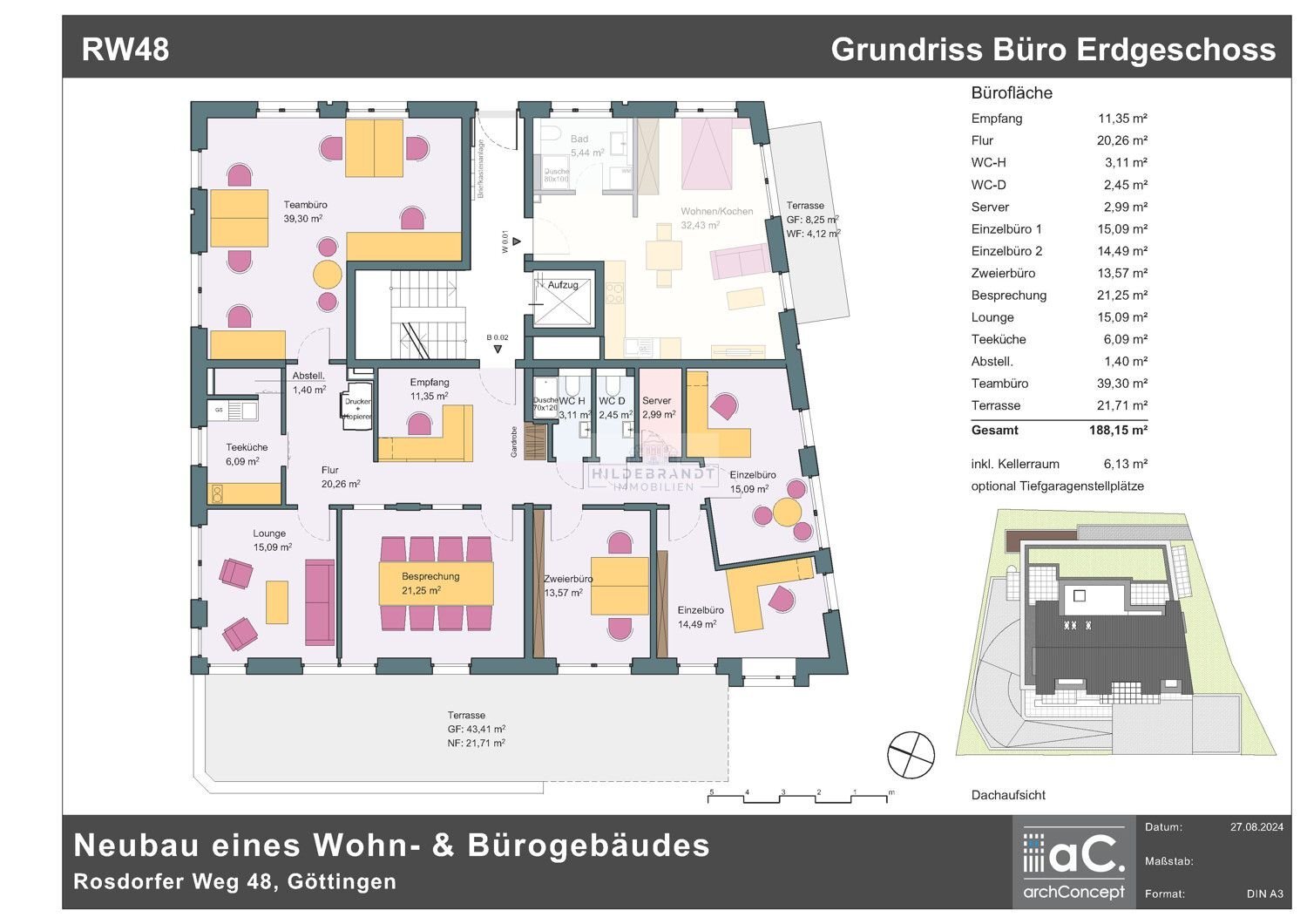 Bürofläche zur Miete 2.870 € 7 Zimmer 155 m²<br/>Bürofläche Landeskrankenhaus Göttingen 37081