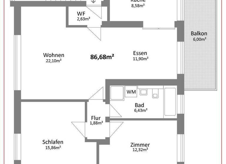 Wohnung zum Kauf 487.000 € 3 Zimmer 86 m² 2. Geschoss Bad Tölz 83646