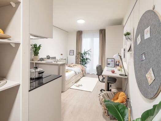 Studio zur Miete 843 € 1 Zimmer 19 m² 7. Geschoss frei ab sofort Sachsenstraße 17 Hammerbrook Hamburg 20097