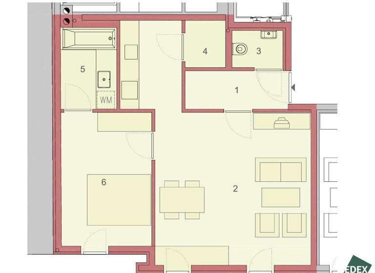 Wohnung zur Miete 842 € 2 Zimmer 50,4 m² 1. Geschoss Wien 1050