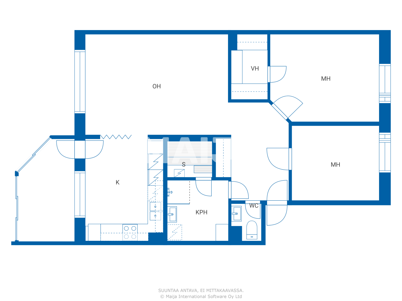 Studio zum Kauf 85.000 € 3 Zimmer 80,5 m²<br/>Wohnfläche 2.<br/>Geschoss Lehtokatu 16 Kemi 94100