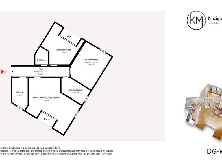 Maisonette zur Miete 750 € 4 Zimmer 85 m² 2. Geschoss frei ab 01.05.2026 Salmünster Bad Soden-Salmünster 63628