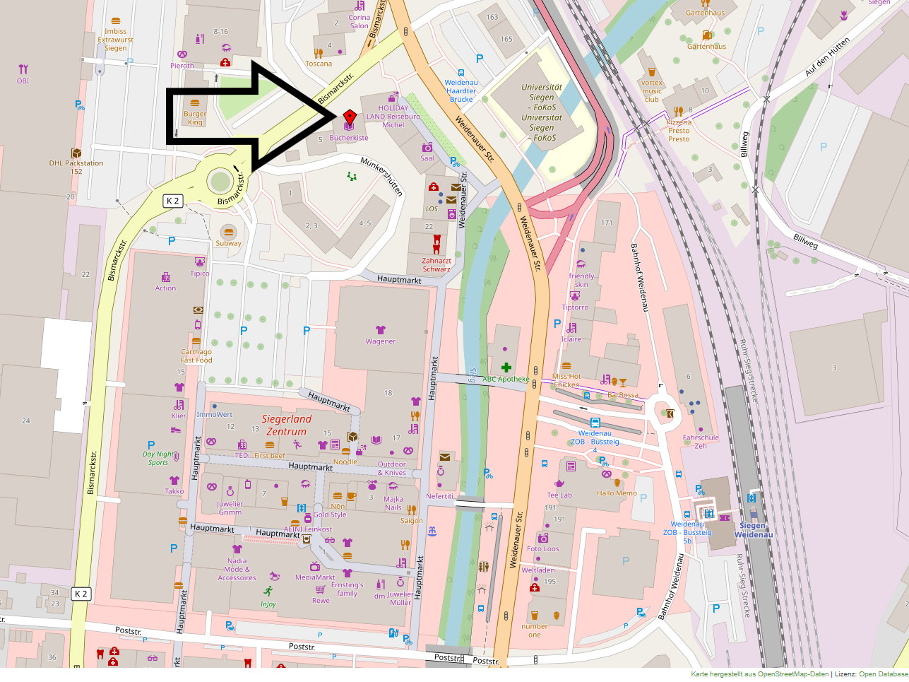 Wohnung zur Miete 510 € 3 Zimmer 76,7 m²<br/>Wohnfläche 5.<br/>Geschoss Weidenau - West Siegen 57076