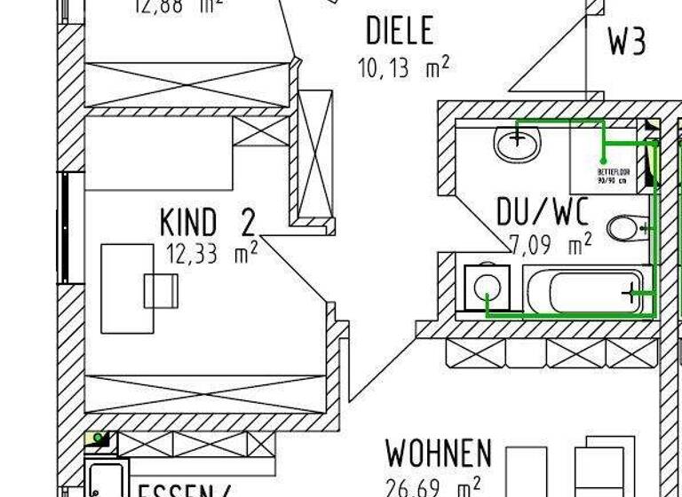 Wohnung zur Miete 1.200 € 4 Zimmer 82,7 m² frei ab 01.06.2026 Feldkirchen Ingolstadt / Mailing 85055