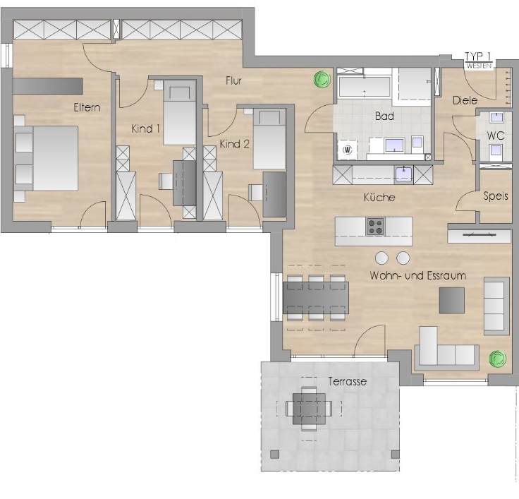 Wohnung zum Kauf provisionsfrei 516.500 € 4 Zimmer 114,8 m²<br/>Wohnfläche Ludersheim-Au Altdorf 90518