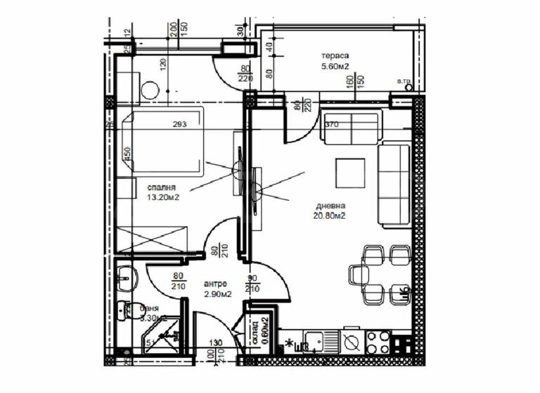 Wohnung zum Kauf 71.400 € 2 Zimmer 59,3 m² Plovdiv