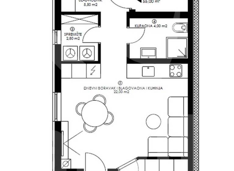 Wohnung zum Kauf 205.000 € 2 Zimmer 55 m² 1. Geschoss Center