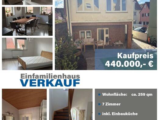 Einfamilienhaus zum Kauf 440.000 € 7 Zimmer 220 m² 240 m² Grundstück frei ab 01.10.2026 Gunzenhausen Gunzenhausen 91710