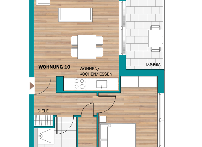 Wohnung zum Kauf provisionsfrei 355.300 € 2 Zimmer 59,2 m² 1. Geschoss frei ab 31.12.2027 Rüsselsheimer Straße 39-41 Waldhof Mannheim 68305