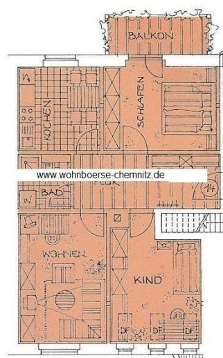 Wohnung zur Miete 395 € 3 Zimmer 74 m²<br/>Wohnfläche 4.<br/>Geschoss ab sofort<br/>Verfügbarkeit Franz-Mehring-Str. 48a we 14 Kaßberg 911 Chemnitz 09112