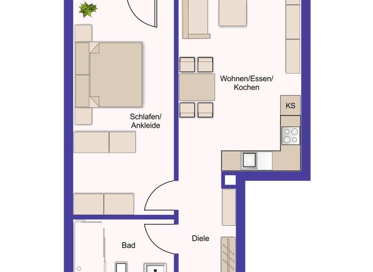 Wohnung zum Kauf 308.000 € 2,5 Zimmer 61,3 m² 1. Geschoss Murr 71711