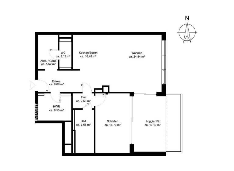 Wohnung zum Kauf 650.000 € 2 Zimmer 101 m² 2. Geschoss Heerdt Düsseldorf 40549