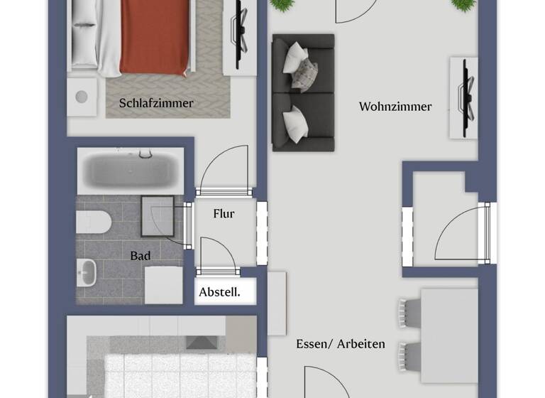 Wohnung zur Miete 890 € 2 Zimmer 66 m² 2. Geschoss Wenigenjena Jena 07749