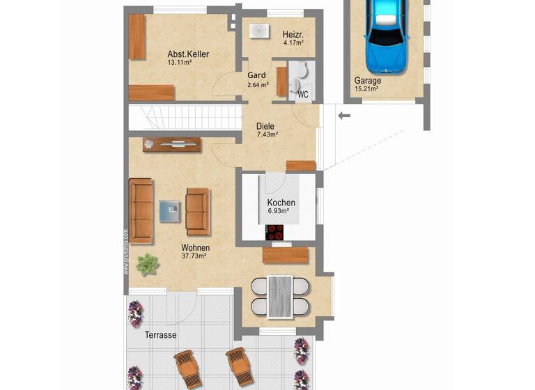 Doppelhaushälfte zum Kauf 209.000 € 4 Zimmer 132 m² 356 m² Grundstück Barrien Syke 28857