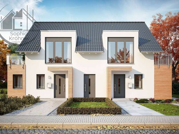 Doppelhaushälfte zum Kauf - Erstbezug provisionsfrei 362.765 € 4 Zimmer 124 m² 520 m² Grundstück Wittgensdorf Wittgensdorf 09228