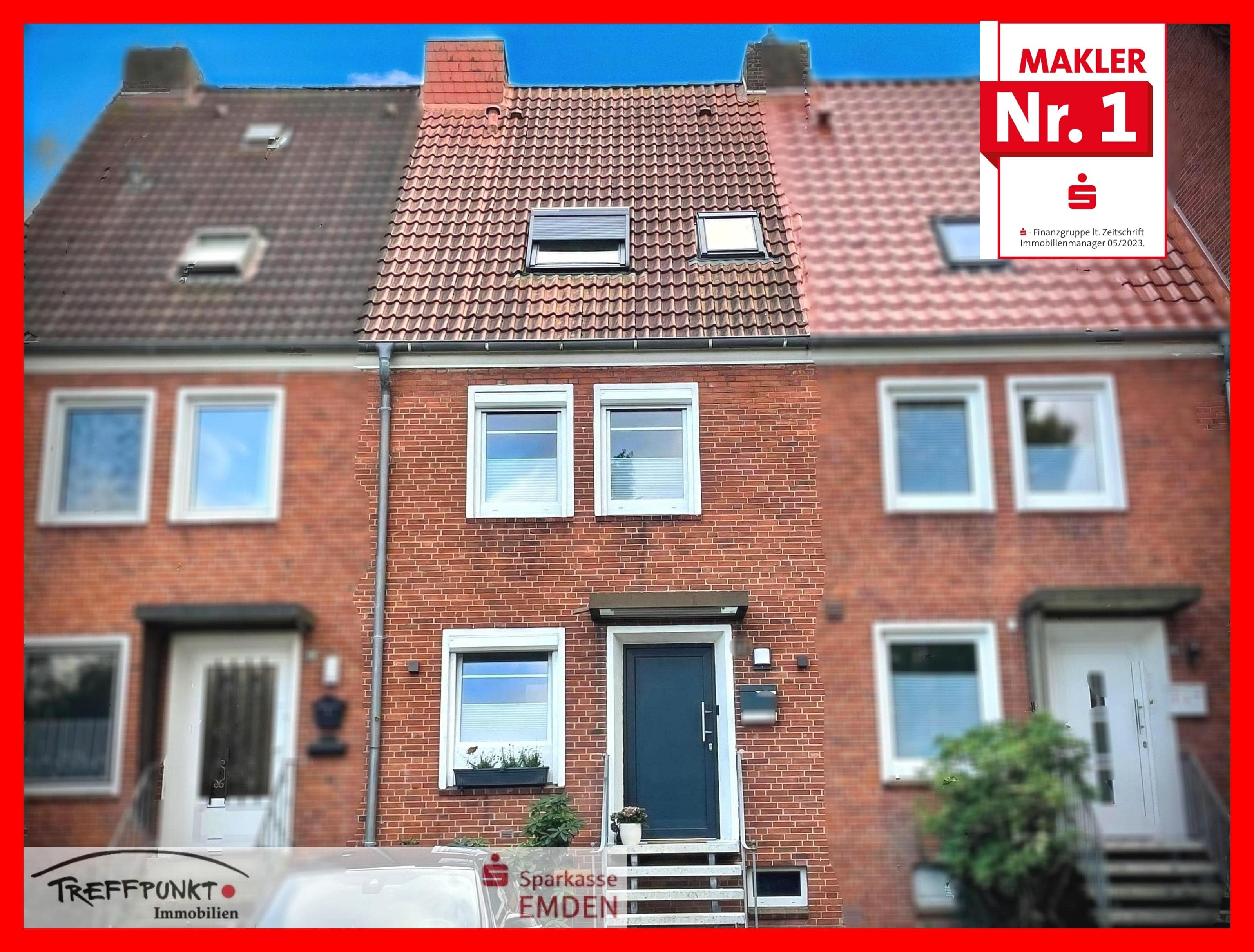 Reihenmittelhaus zum Kauf 275.000 € 4 Zimmer 90 m²<br/>Wohnfläche 173 m²<br/>Grundstück Herrentor Emden 26725