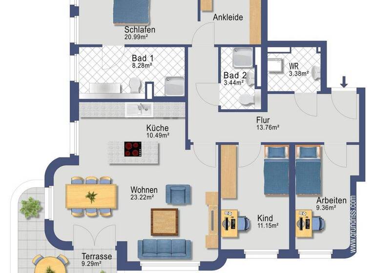 Wohnung zum Kauf 769.000 € 4 Zimmer 108 m² EG frei ab 01.09.2026 Babelsberg Süd Potsdam 14482