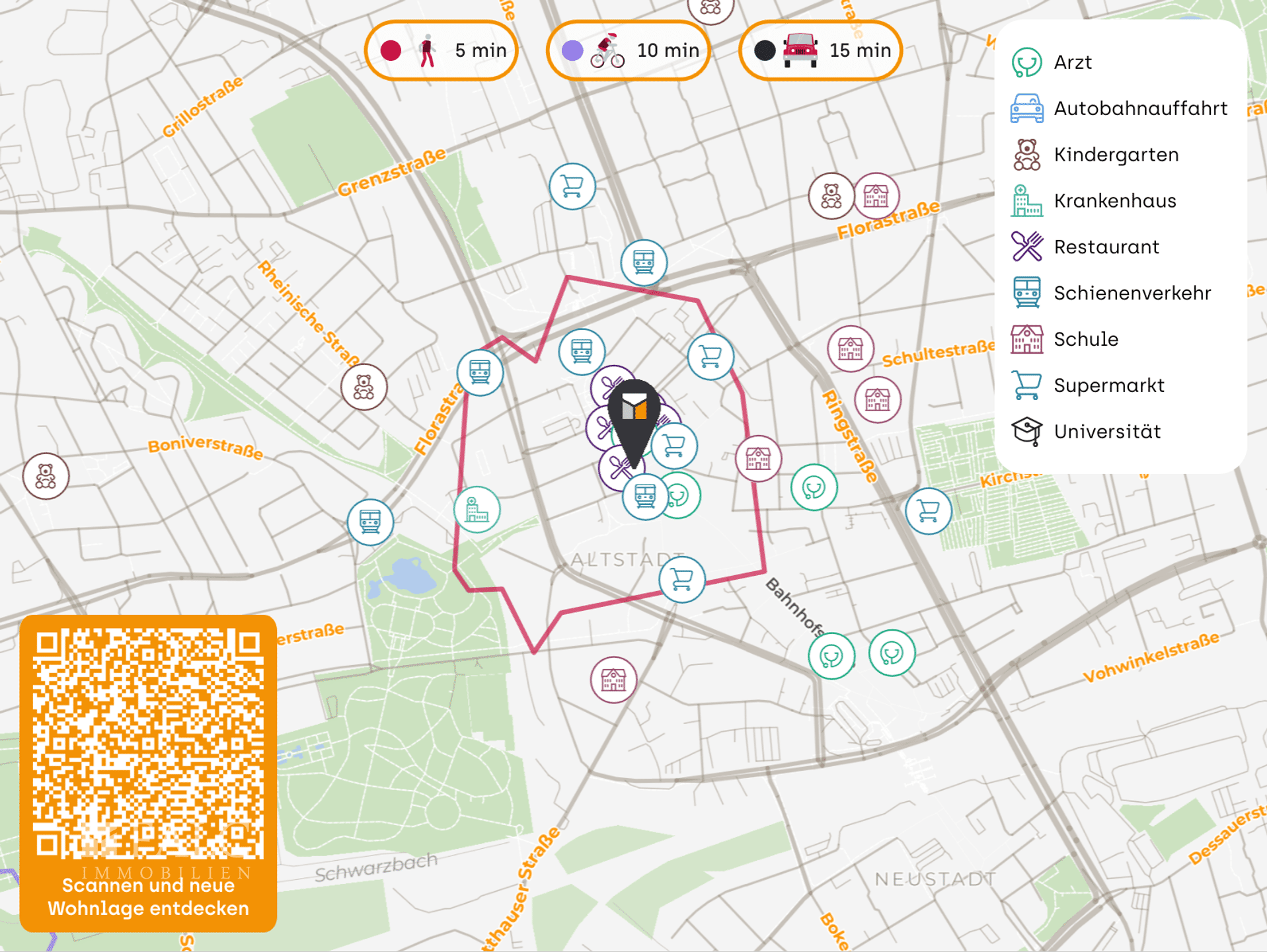 Bürogebäude zur Miete provisionsfrei 405 € 2 Zimmer 45 m²<br/>Bürofläche Hans-Sachs-Straße 4 Altstadt Gelsenkirchen 45879