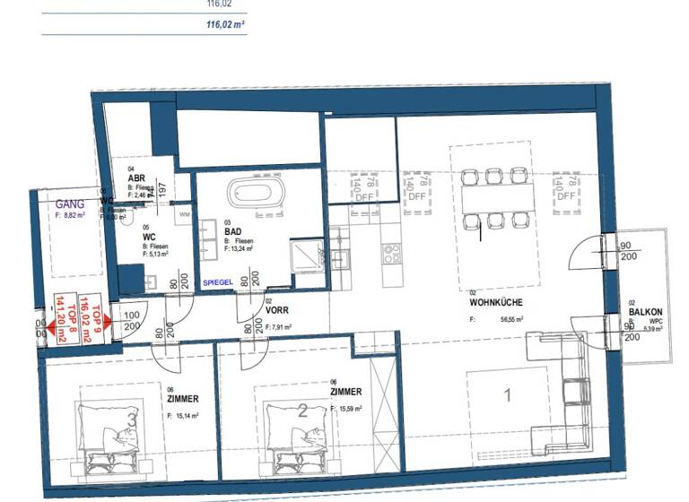 Wohnung zum Kauf 675.000 € 3 Zimmer 116 m² Klosterneuburg 3400