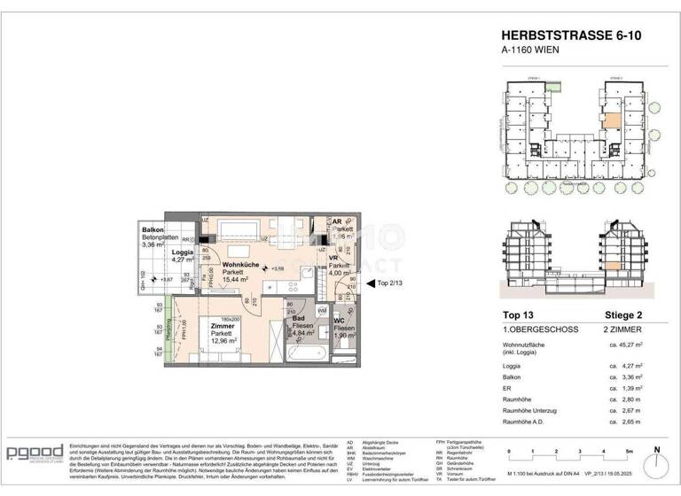 Wohnung zum Kauf 282.100 € 2 Zimmer 41 m² frei ab 01.09.2028 Wien 1160