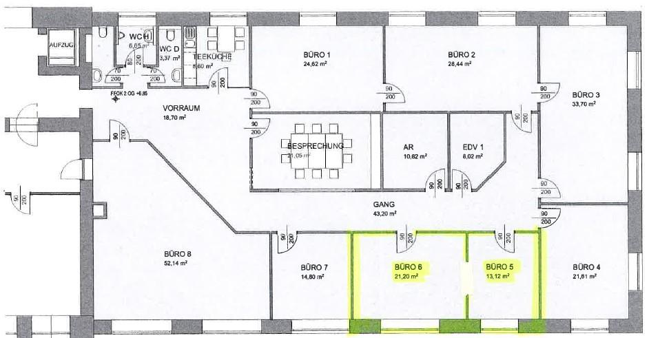 Bürofläche zur Miete 237 € 2 Zimmer 34,3 m²<br/>Bürofläche Gmunden 4810