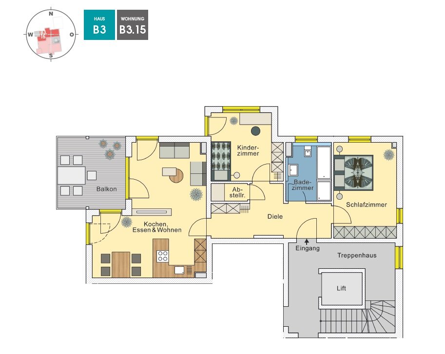 Wohnung zum Kauf provisionsfrei 739.500 € 3 Zimmer 84,1 m²<br/>Wohnfläche 3.<br/>Geschoss Dachau Dachau 85221