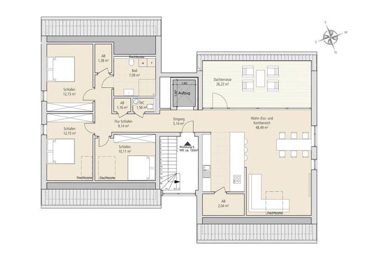 Penthouse zum Kauf provisionsfrei 595.000 € 4 Zimmer 125 m² 2. Geschoss Senne BI-Senne 33659